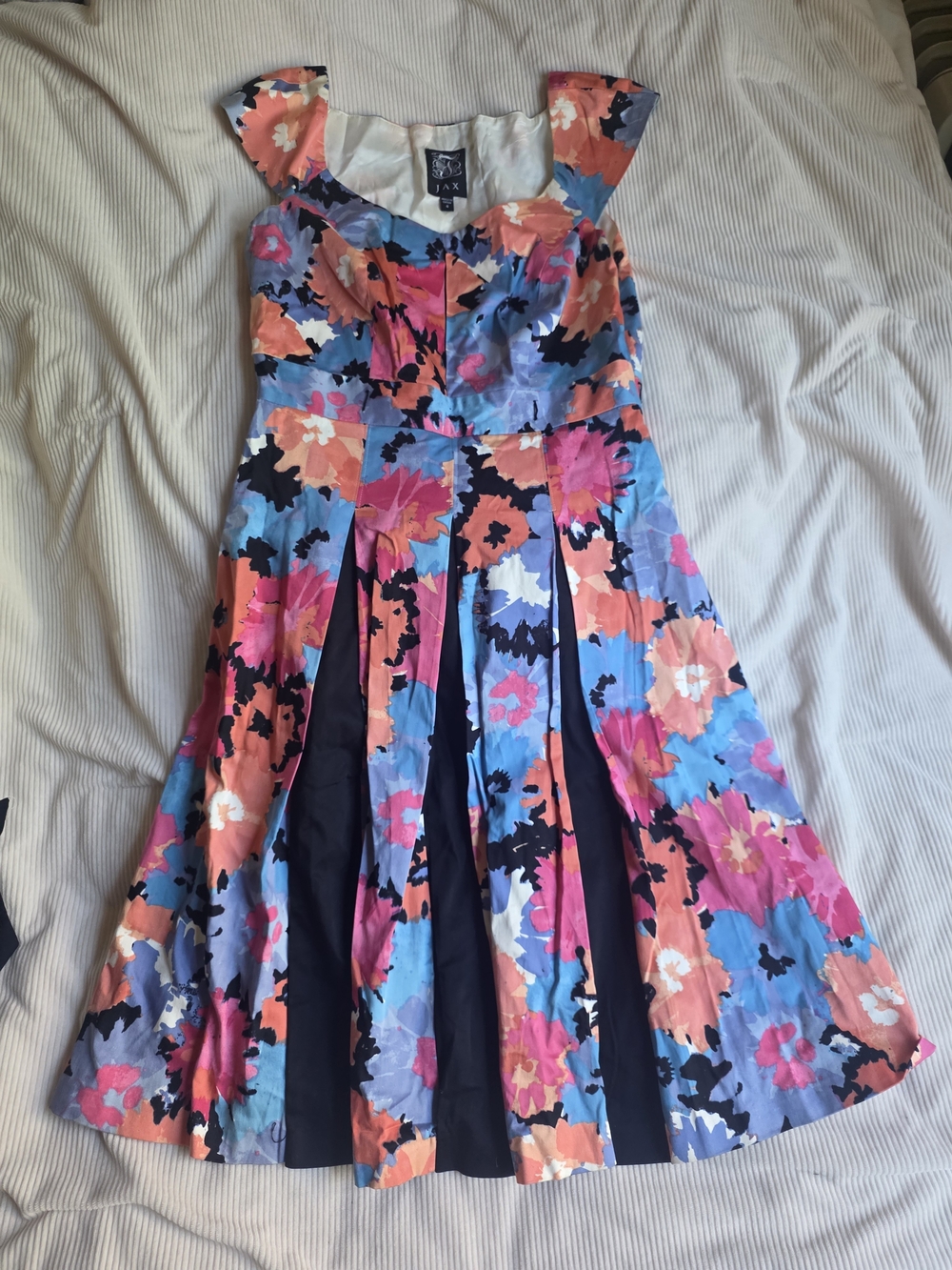 Jax Floral Fit & Flare Dress Knee Lenght Sz 4 Nwot